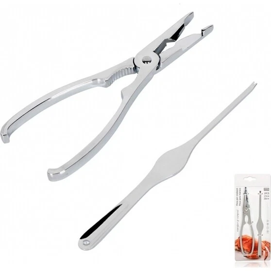 2 pezzi pinze per alimenti in acciaio inossidabile strumenti da cucina