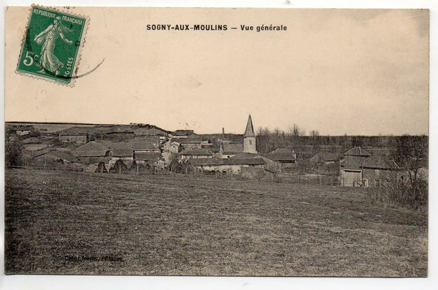 SOGNY AUX MOULINS - Marne - CPA 51 - belle vue generale sur le village