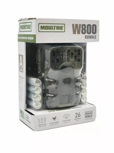New Moultrie W800 26MP Game Trail Deer Security Camera Bundle