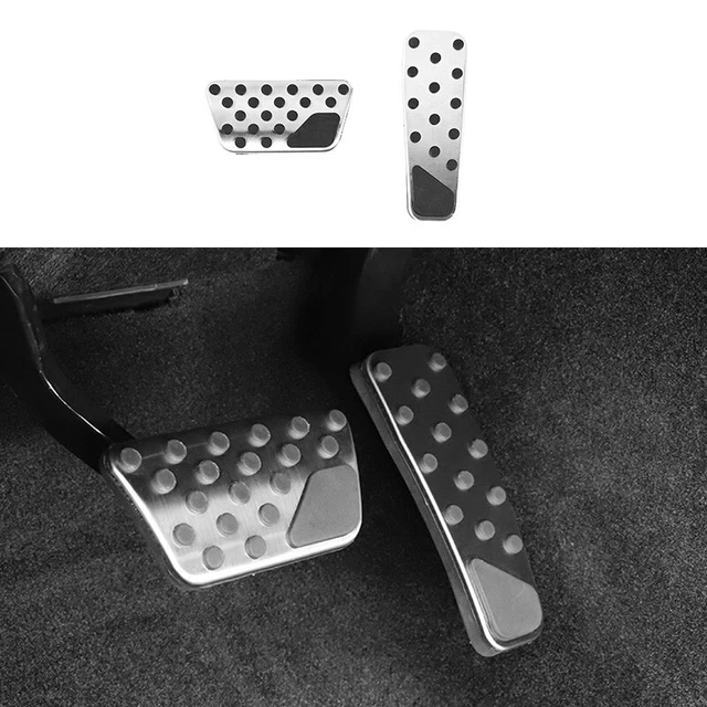 For Dodge Challenger 2015-2020 Aluminum Silver Accelerator Brake Pad Pedal Trim