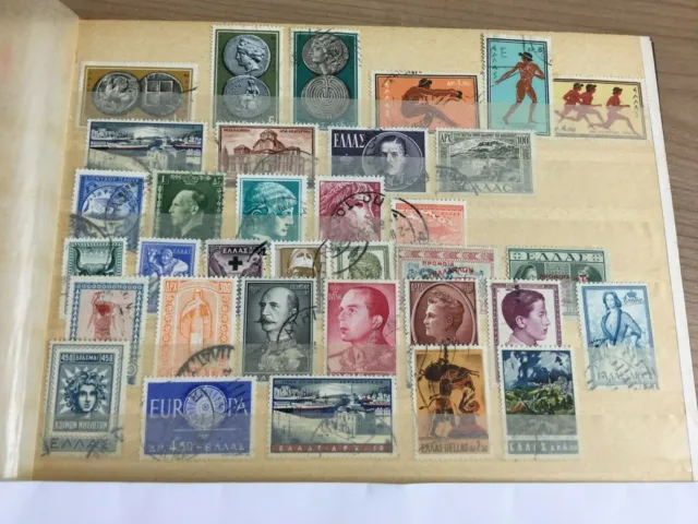 34 Briefmarken Griechenland,  Konvolut aus dem letzten Jahrhundert