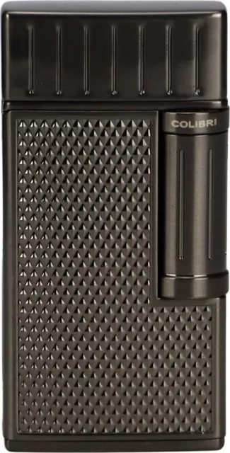 COLIBRI *JULIUS II* w. DOUBLE ANGLED SOFT FLAME CIGAR LIGHTER / GUN METAL