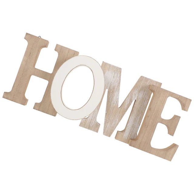 CVHOMEDECO. Segno di Parole in Legno Nero Opaco Peace in Piedi da