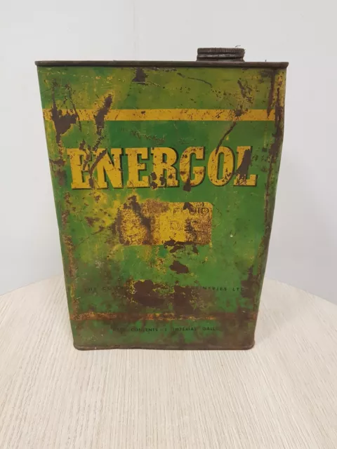 Vintage Energol One Gallon Tin