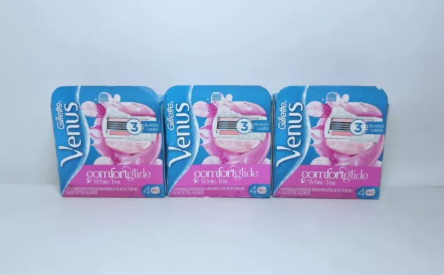 Gillette Venus Comforglide White Tea Razor Blades Refill Cartridge - 12 Pack