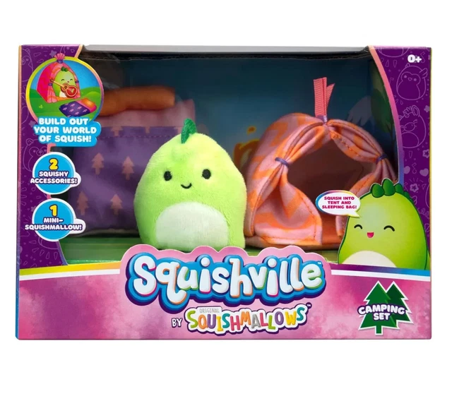 Squishville by Squishmallows Camping Set Mini Squishmallow with 2 Accessories