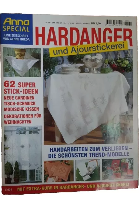 Anna  SPECIAL- Hardanger und Ajourstickerei- E 534 - Stickanleitungen