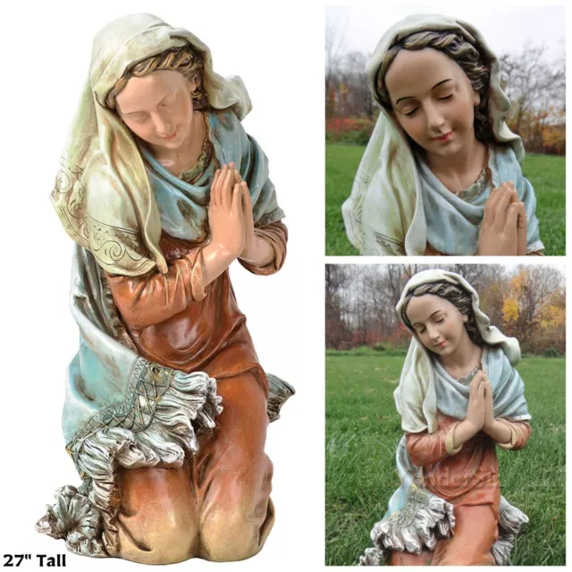 Our Lady Kneeling Virgin Mary Praying Madonna Statue Christmas Nativity Scene