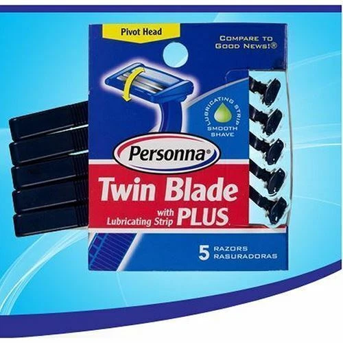 Double Lame Plus Rasoir pour Hommes 5 Nombre Par Personna