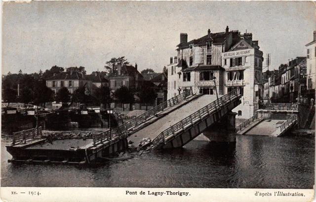 CPA AK Militaire - Pont de Lagny-Thorigny - Ruines (696854)