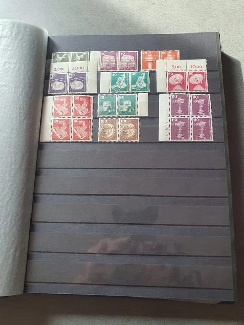 Briefmarken Bundesrepublik Deutschland, Streifenmarken, im Album, postfrisch