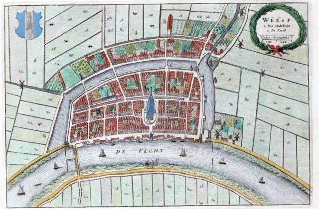 Reproduction plan ancien de Weesp 1649