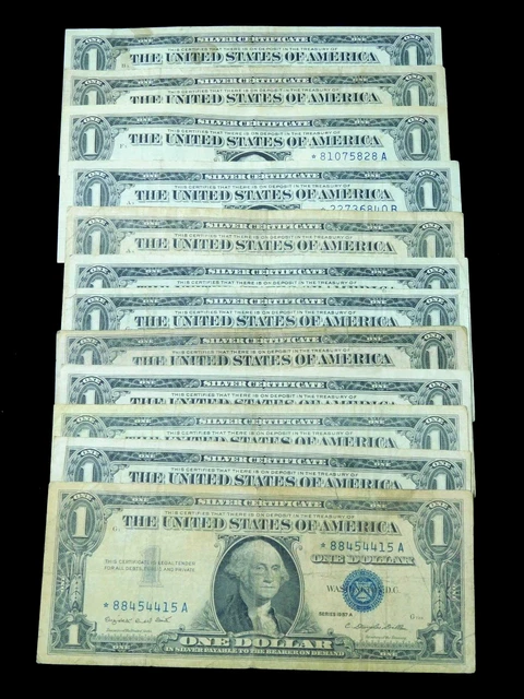 Lot of 12x ***STAR **** 1957 $1 Silver Certificates