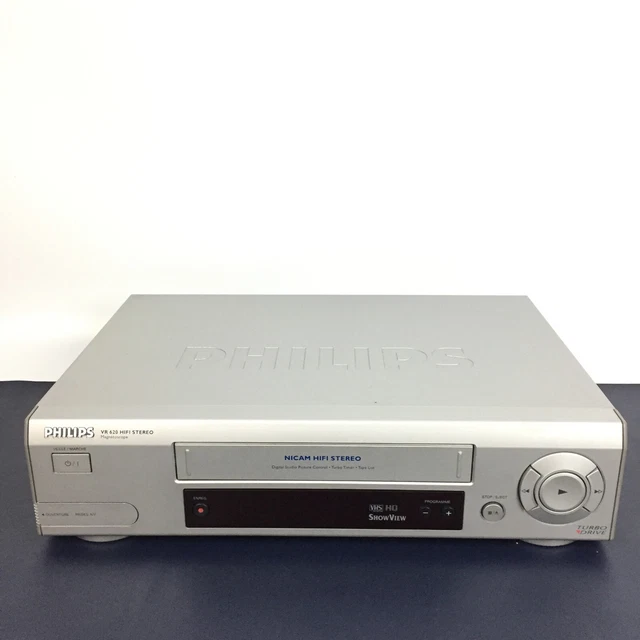 MAGNÉTOSCOPE LECTEUR CASSETTE VHS PAL PHILIPS VR 570 + TÉLÉCOMMANDE