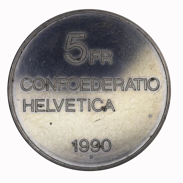 1990 SUIZA - Moneda Conmemorativa 5 Francos - Gottfried Keller MF102354 ...
