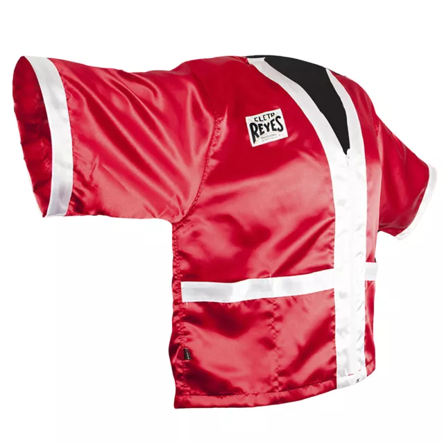 Cleto Reyes Corner Staff Satin Boxing Robe - Red/White