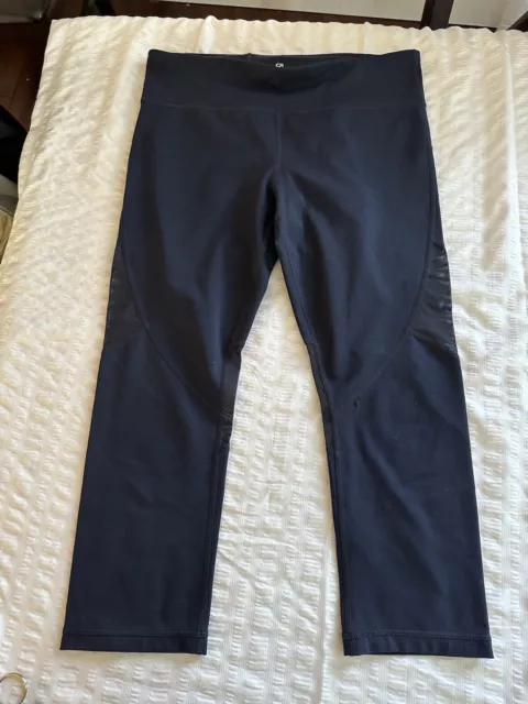 Gap Fit Gfast Cropped Capri Leggings Midnight Blue  Womens Size Medium