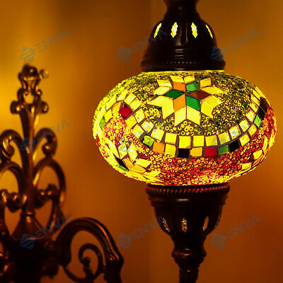 Lampe applique murale turque en mosaïque marocaine multicolore Tiffany grande 2