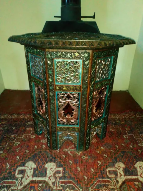 Octagonal Carved Indian Table