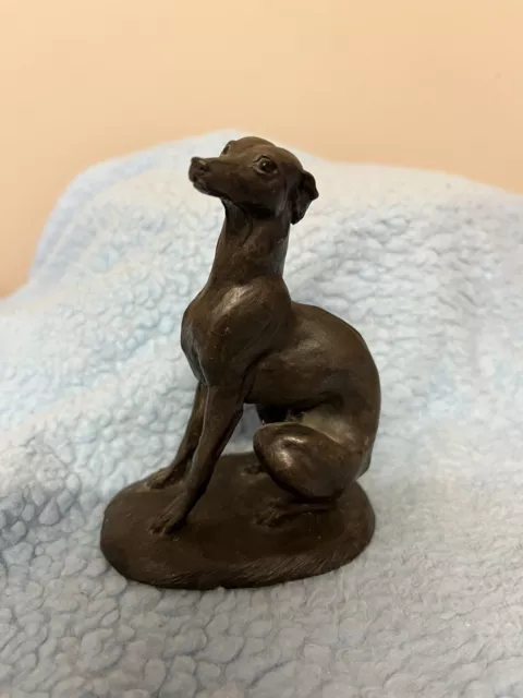 Whippet Seated Model Vintage Greyhound