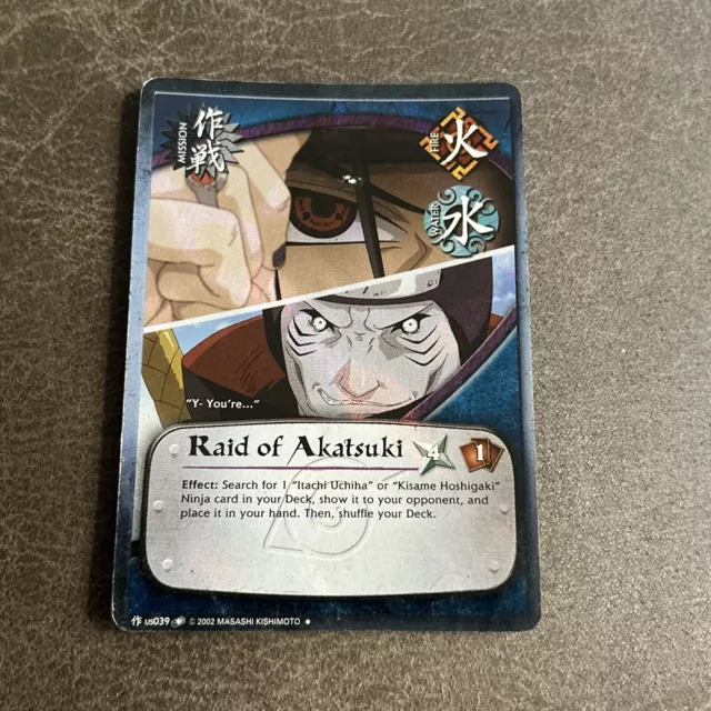 Raid Of Akatsuki Ccg Naruto Wavy Holo #us039 Lp