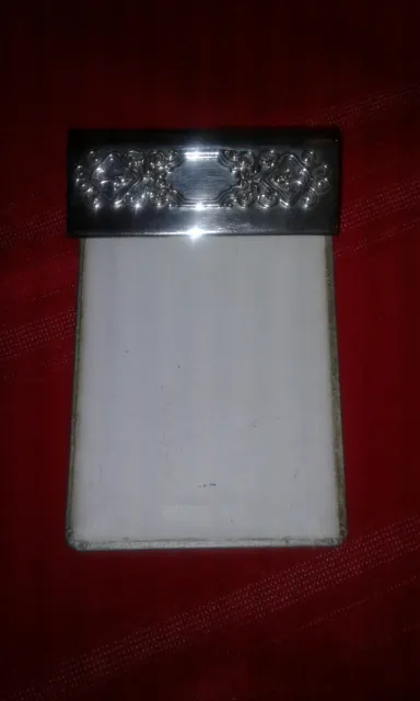 Beautiful Gorham Silver Plate Removable Top Antique Note Pad Board Holder