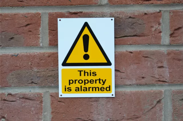 THIS PROPERTY IS ALARMED A6 or A5 plastic sign or sticker CCTV camera security