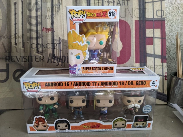 Figurines DBZ - Végéta, Son Goku, Krillin, C-18 - Scène De La Salle à Manger - Neuf