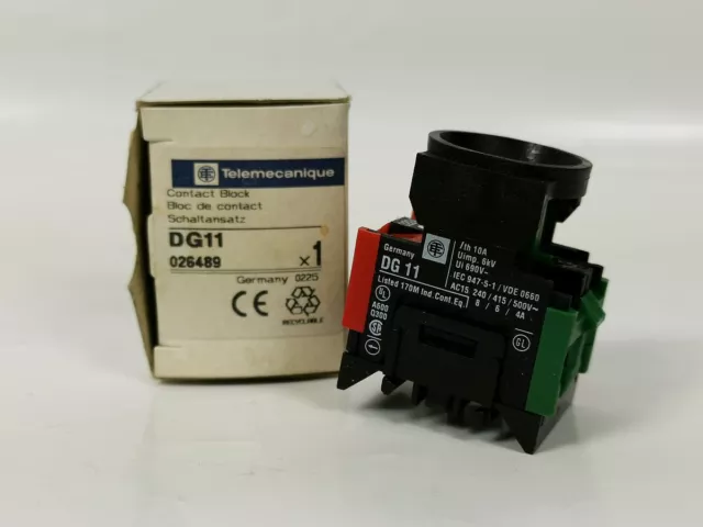 Telemecanique DG11 Dg 11 026489 Contact Block Switching Approach New