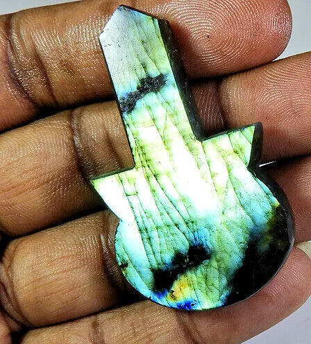 Guitare labradorite naturelle, pierre précieuse labradorite en forme de...