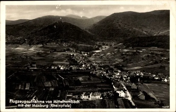 Ak Hambach Neustadt an der Weinstraße, Flugzeugaufnahme von... - 4212003