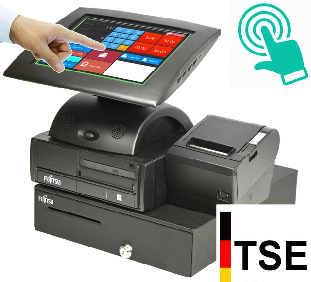 TSE 2020 Konform KASSENSYSTEM Für Einzelhandel Kiosk Laden: 12" Kasse