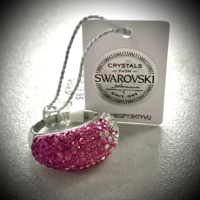 NEU * NOELANI Ring mit Original SWAROVSKI Kristallen in pink, rosa, weiß