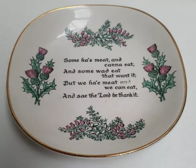 Weatherby Royal Falcon Ware Motto Dish c1934-47 'Some ha'e meat, and canna eat'