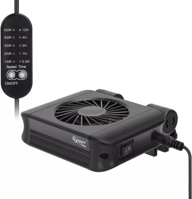 Hygger Aquarium Chiller Cooling Fan 1 Fan Head - Black