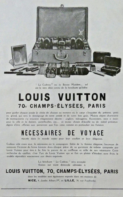 1922 Louis Vuitton Press Advertisement Travel Required