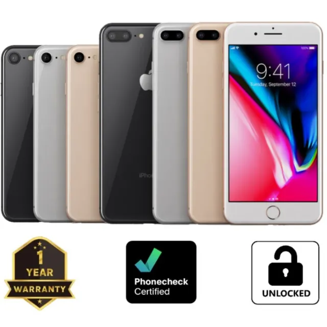 Apple iPhone 8 | 8+ Plus 64GB 128GB 256GB Unlocked AT&T T-Mobile Verizon - Good