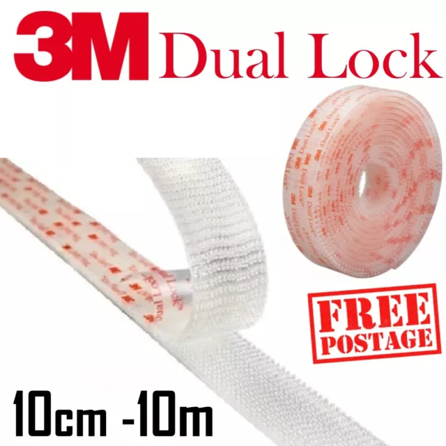 3M Dual Lock Clear Adhesive Tape (25mm) - 5 x Stronger than Hook and Loop SJ3560