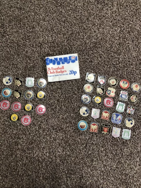 Vintage 1971-72 Esso Foil Football Club Badges 25 Plus Extras See Description