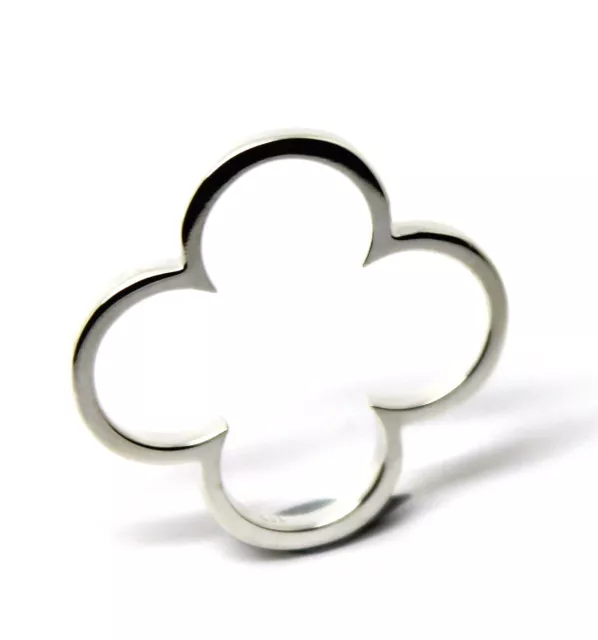 Kaedesigns Solid Sterling Silver Large Four Leaf Clover Pendant