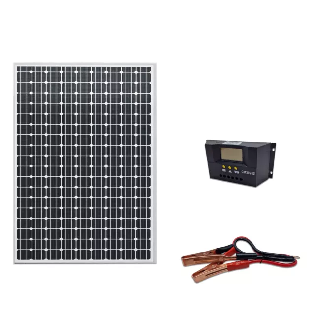 Pannello Solare Fotovoltaico 20W/50w/80/100/130/160/170w 12V-  Monocristallino