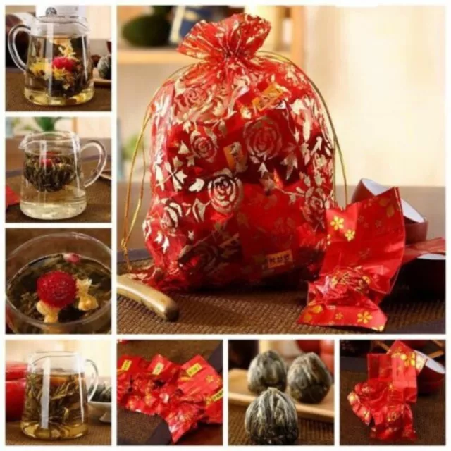20 Pcs Chinese Blooming Flower Tea Natural Handmade Flower Tea Ball Herbal Tea