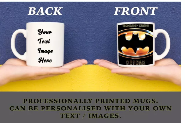 Batman Dark Knight Movie Logo Personalised Mug Text Custom Coffee Tea Cup Gift