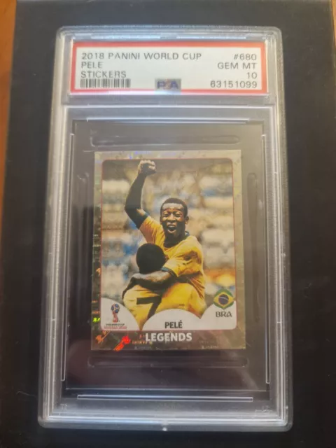 2018 Panini World Cup Pele Sticker Gold PSA 10