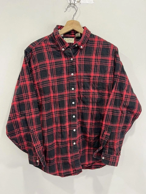 90’s Pumpkin Spice Plaid Cotton Flannel Button Down by L L Bean main image 0
