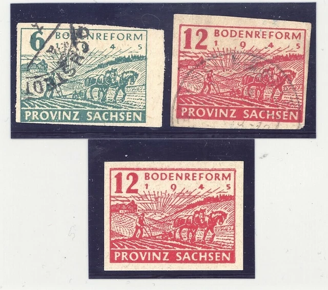 SBZ 145 Provinz Sachsen Satz MiNr 85+86 gestempelt, MiNr 86 postfrisch