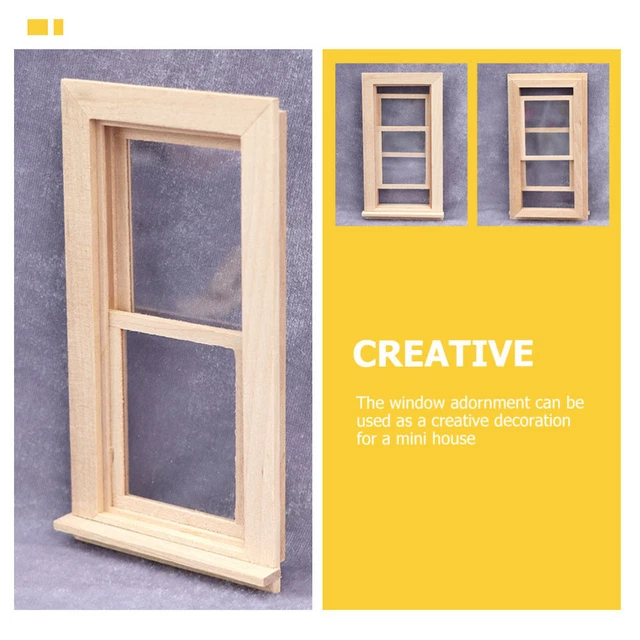1 Set Holz Schöne Dekorative Fenster Modell Kinder Spielzeug Für Kinder Decor 6