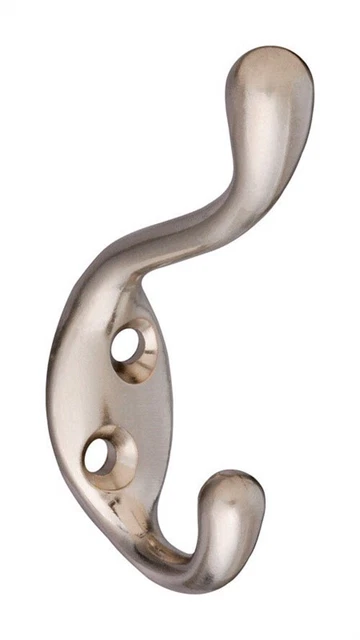 National Hardware N331-009 Satin Nickel 75 lbs. Load Heavy Duty Coat/Hat Hooks