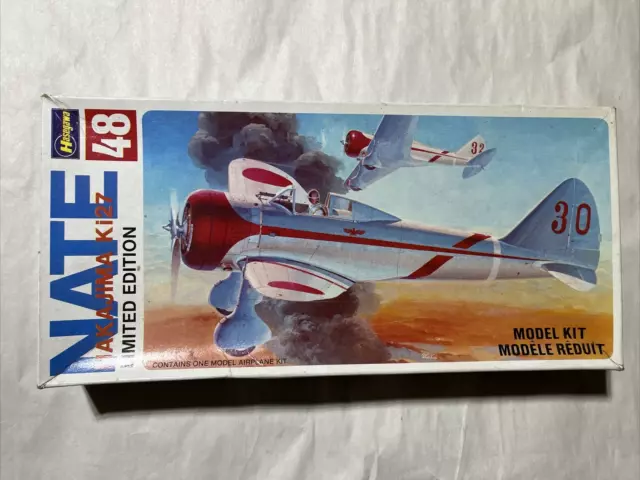 Nate Nakajima KI27 Hasegawa 1/48 Scale Rare Vintage Plastic Model Airplane Kit