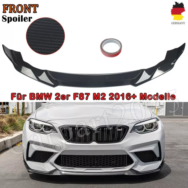 Spoilerlippe SCHWARZ CARBON für M2 BMW F87 Competition Frontspoiler Schwert CS